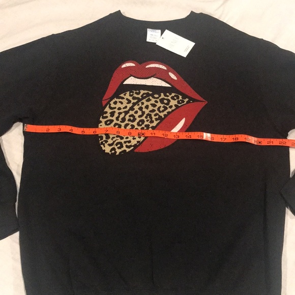 Rolling Stones Leopard Tongue Black Sweatshirt Long Sleeve M - Picture 9 of 11